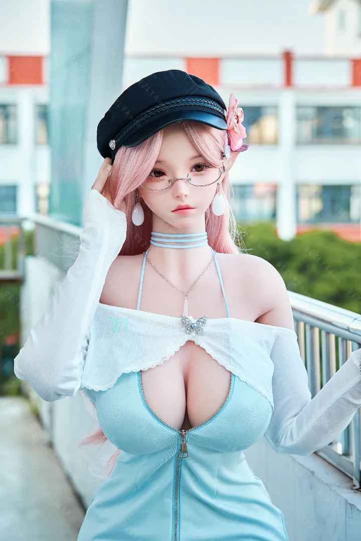 155cm (5ft1) G-Cup Movable Jaw Silicone Head + TPE Body Hybrid Sex Doll Kaliya, Head Kaliya